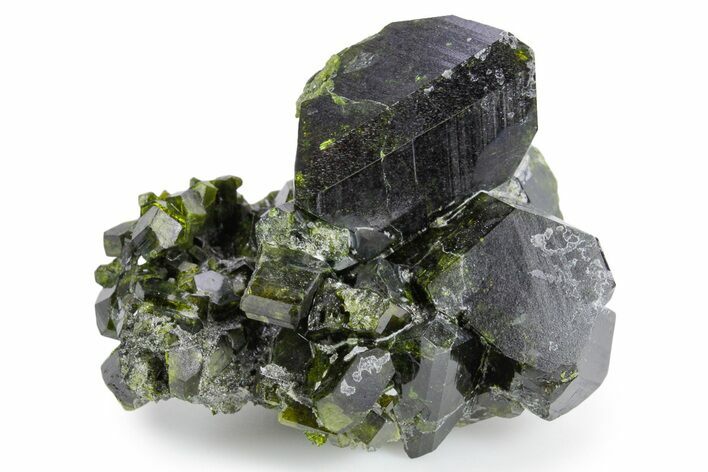 Lustrous Epidote Crystal Cluster - Peru #358424